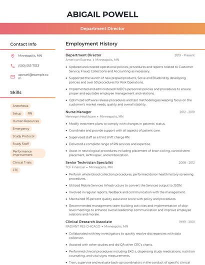 Resume example 3