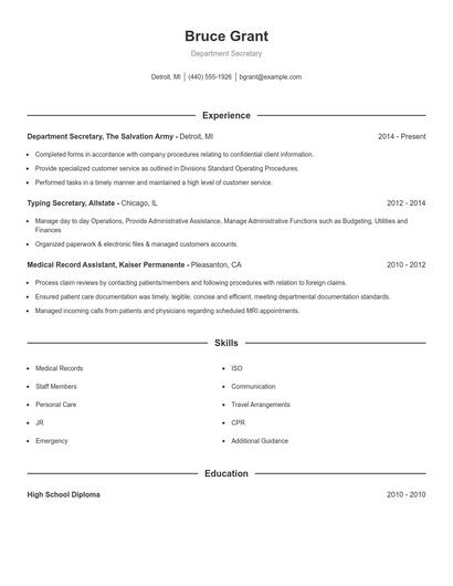 Resume example 1