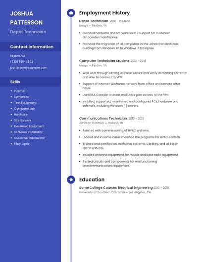 Depot Technician Resume