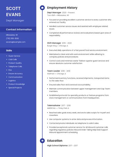 Resume example 5