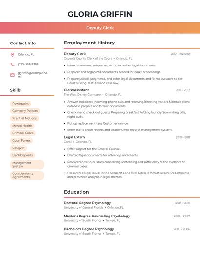 Resume example 3