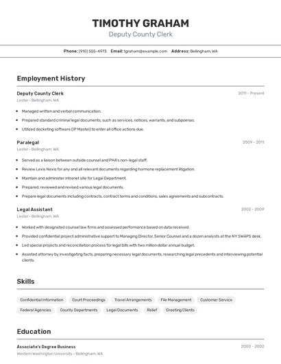 Resume example 2