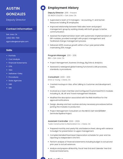 Resume example 5