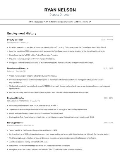 Resume example 2