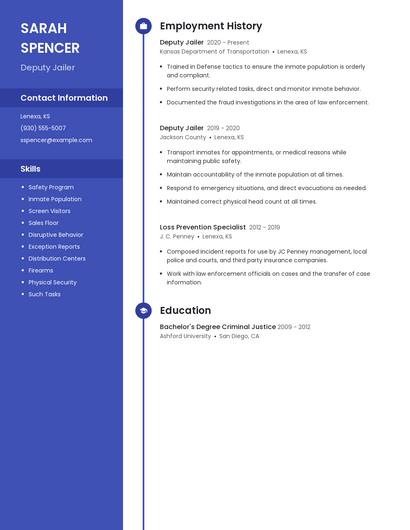 Deputy Jailer Resume