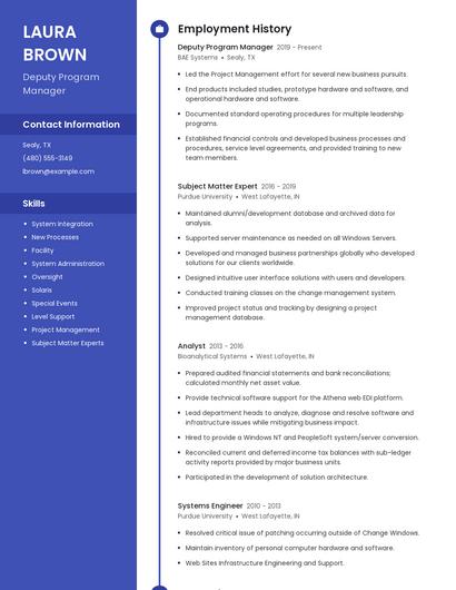 Resume example 4