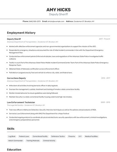 Resume example 2