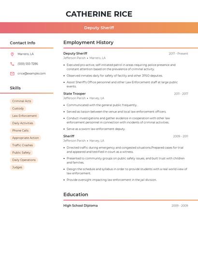 Resume example 3