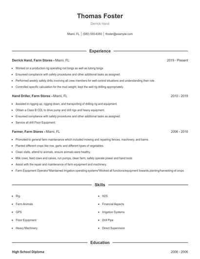 Resume example 1