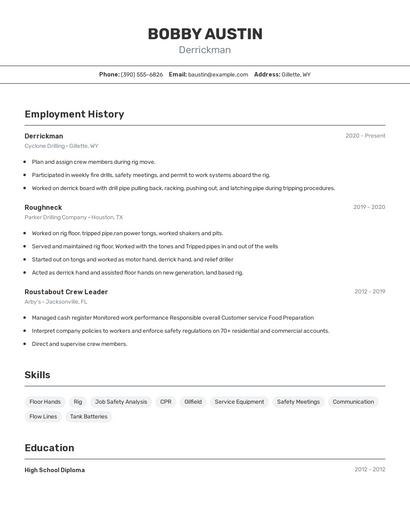 Resume example 2