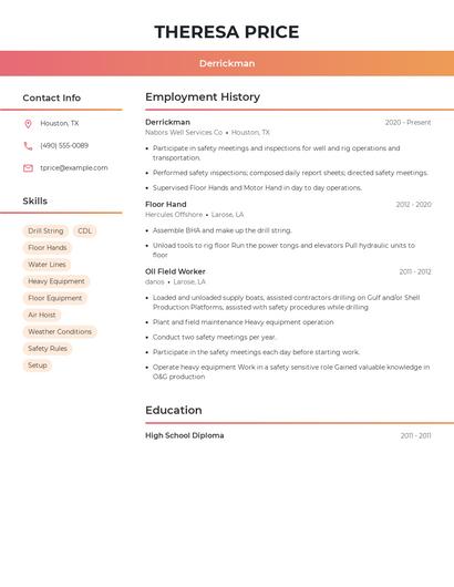 Resume example 3