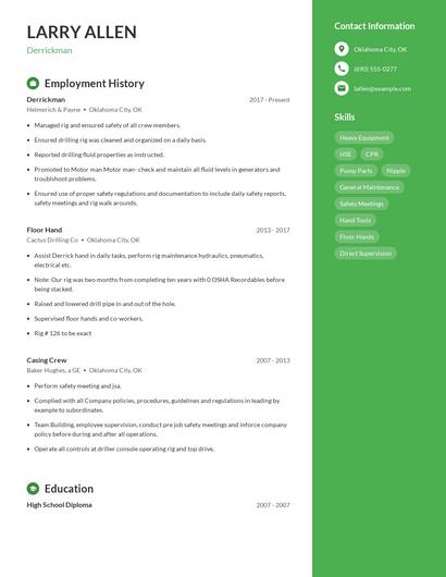 Resume example 5