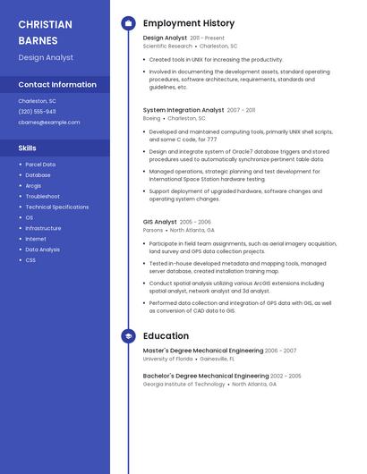 Design Analyst Resume