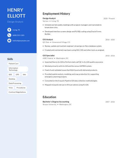 Design Analyst Resume