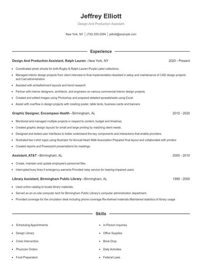Resume example 1