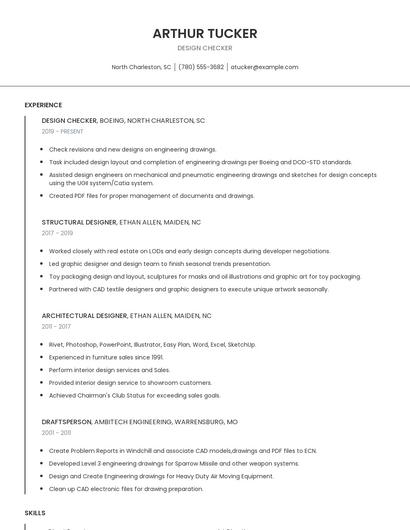 Design Checker Resume