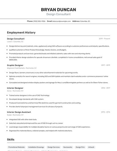 Resume example 2