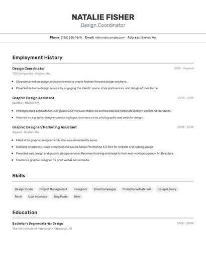 Resume example 2
