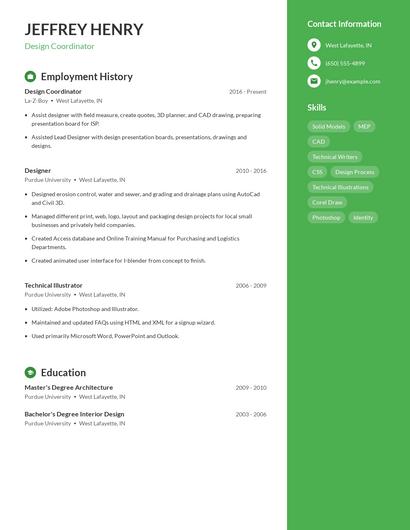Resume example 5