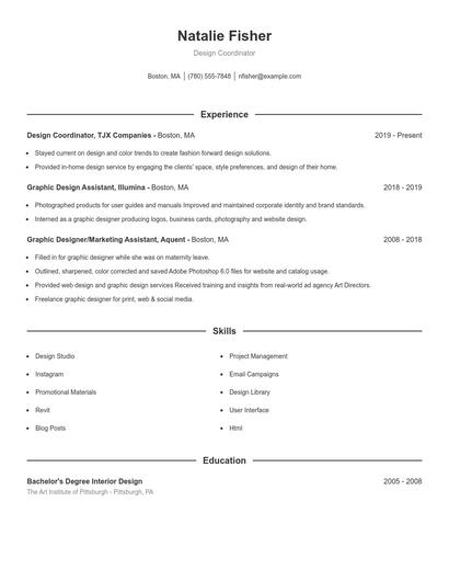 Resume example 1