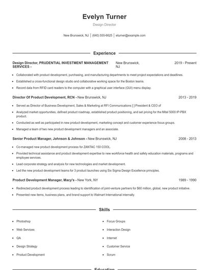 Resume example 1