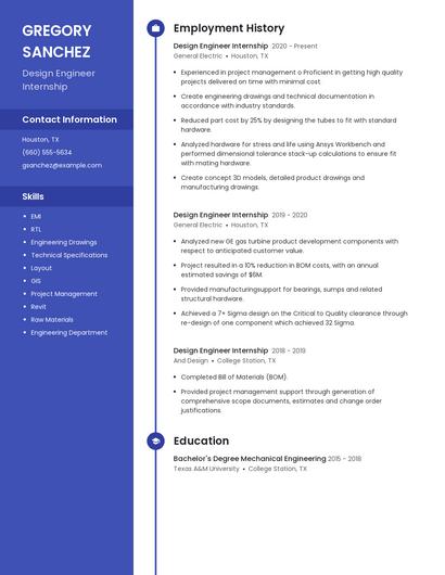 Resume example 5