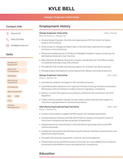 Resume example 3