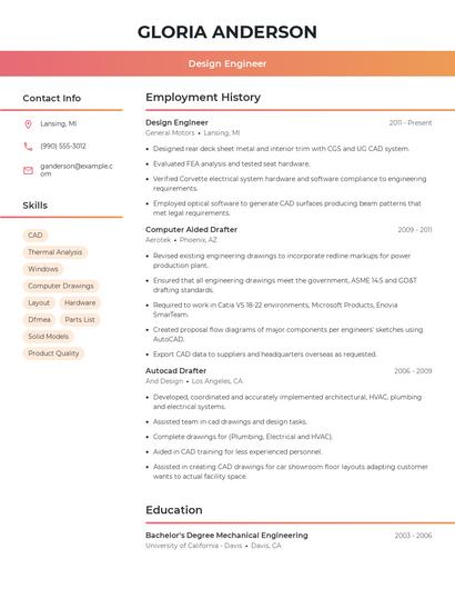 Resume example 3