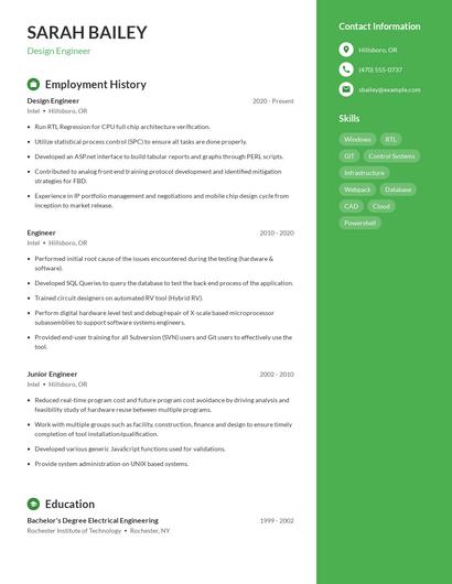 Resume example 4