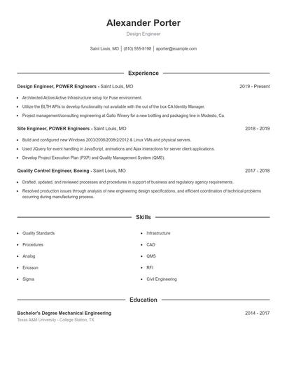 Resume example 1