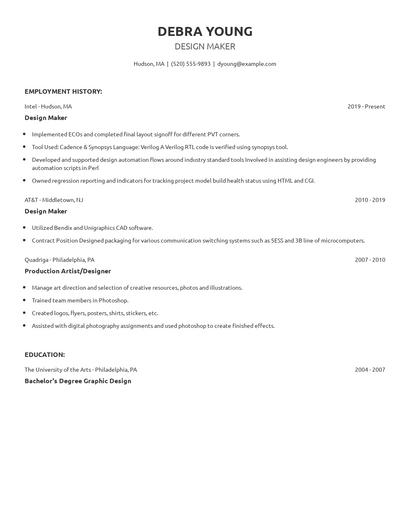 Design Maker Resume