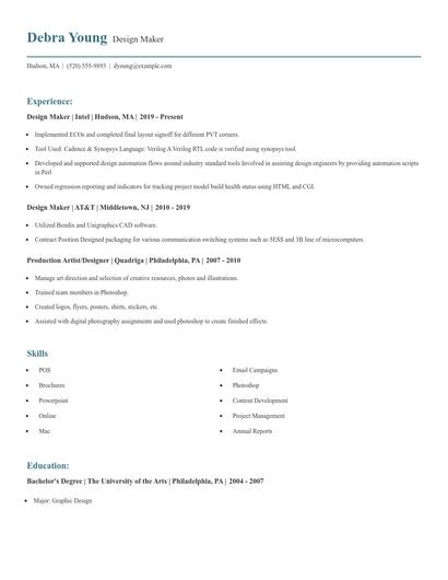 Design Maker Resume
