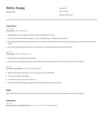 Design Maker Resume
