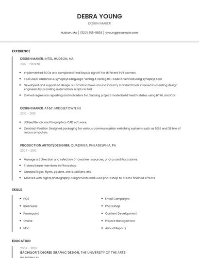 Design Maker Resume