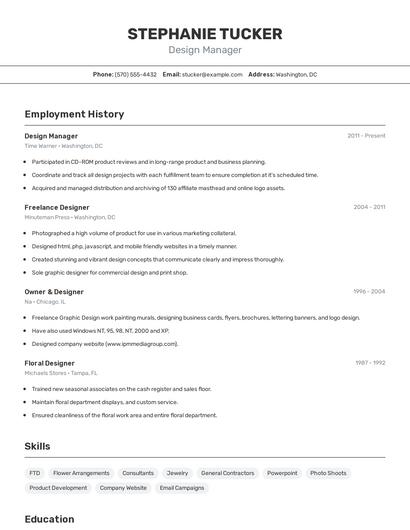 Resume example 2