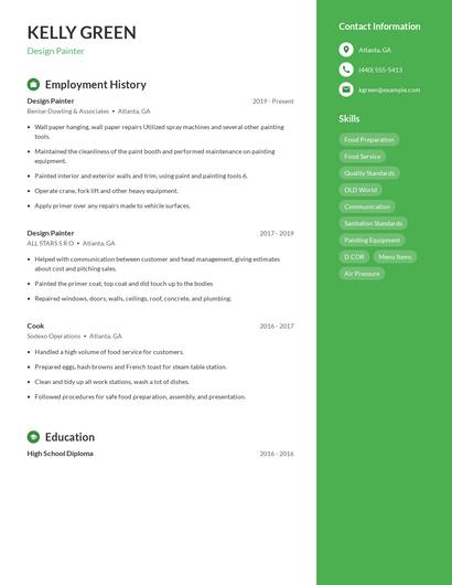 Design Painter Resume