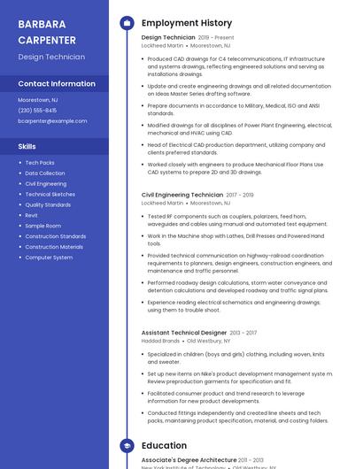 Design Technician Resume
