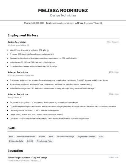 Resume example 2