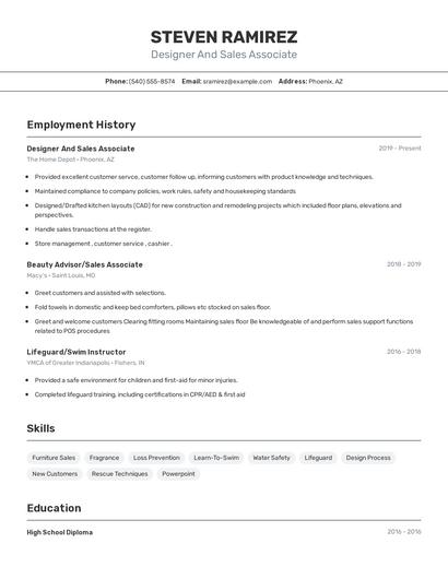 Resume example 2