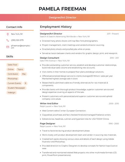 Resume example 3