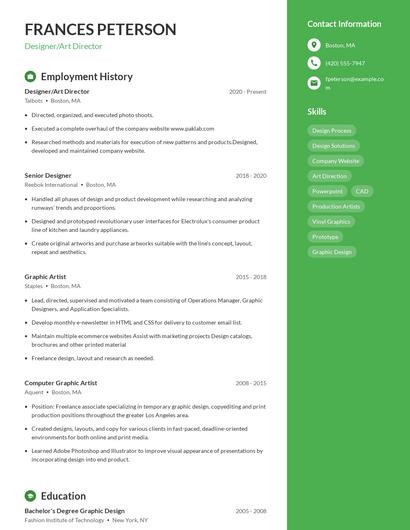 Resume example 5