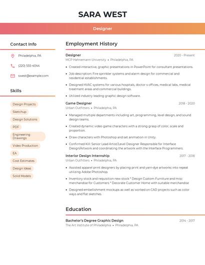 Resume example 3