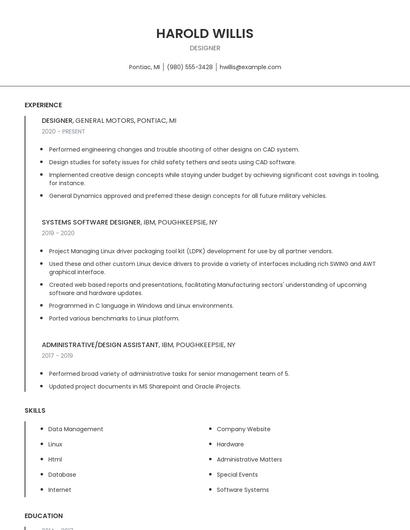 Designer Resume