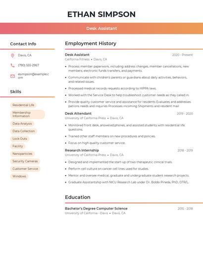 Resume example 3