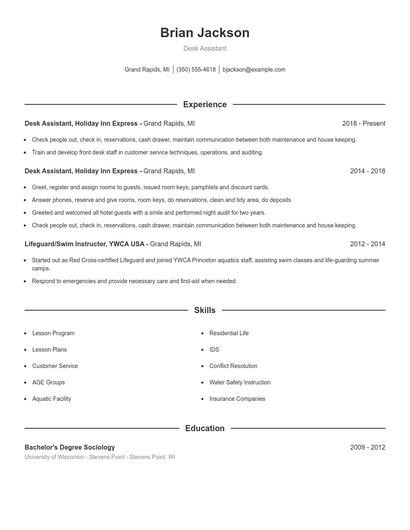 Resume example 1