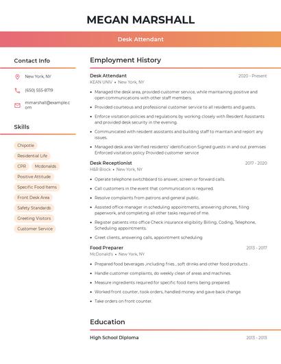 Resume example 3