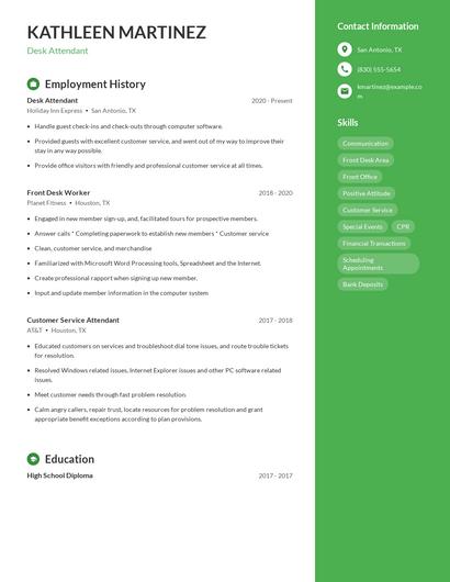 Resume example 4