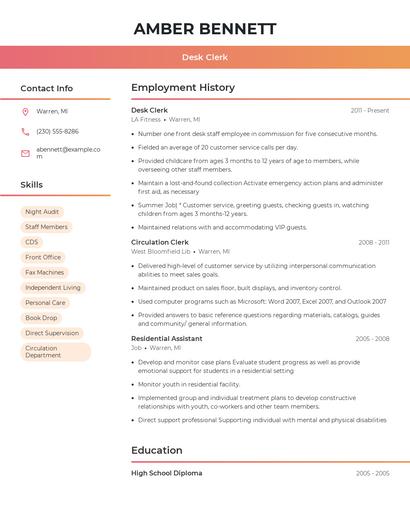 Resume example 3