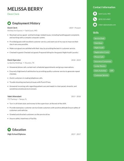 Resume example 5
