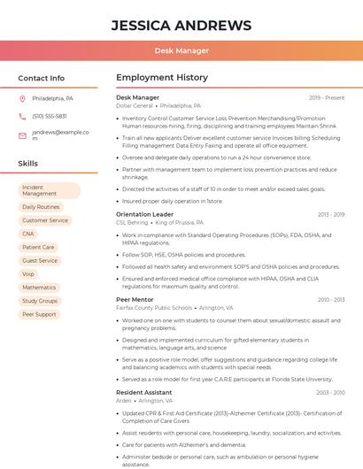 Resume example 3